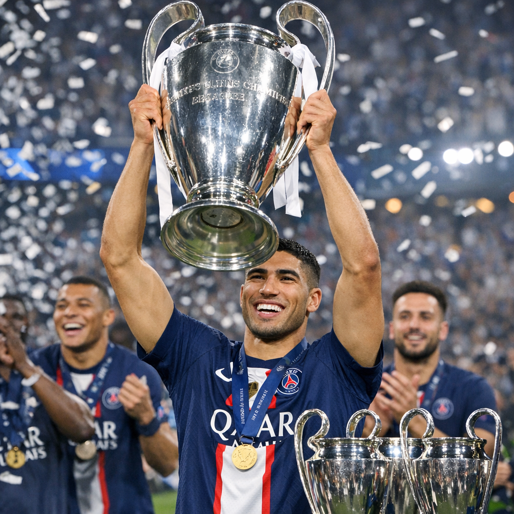 أشرف حكيمي: أول لاعب عربي يحقق لقب دوري أبطال أوروبا ثلاث مرات