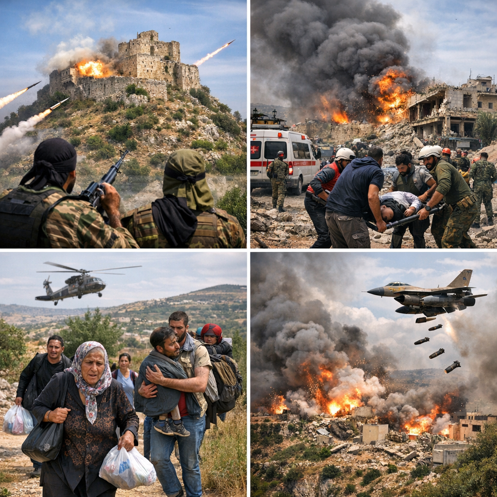 هجمات حزب الله على القوات الإسرائيلية في قلعة الشقيف و تصعيد عسكري في الجنوب اللبناني